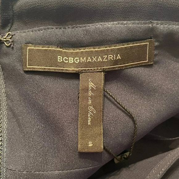 BCBGMaxAzria Noemi Corset Peplum Blouse in Dark Navy size S - Picture 14 of 14